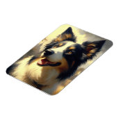 Vintage Border Collie Malerei Magnet (Linke Seite)