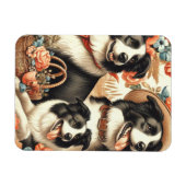 Vintage Border Collie Malerei Magnet (Horizontal)