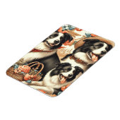 Vintage Border Collie Malerei Magnet (Linke Seite)