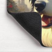 Vintage Border Collie Malerei Mousepad (Ecke)