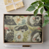 Vintage Border Collie Malerei Seidenpapier (Geschenk)