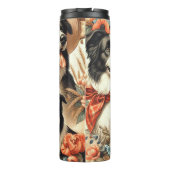 Vintage Border Collie Malerei Thermosbecher (Rückseite)