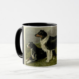 Vintage Border Collie Schäferhund Tasse