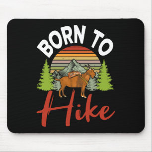 Vintage Born To Hike Lustiger Ziegenbergkletterer  Mousepad
