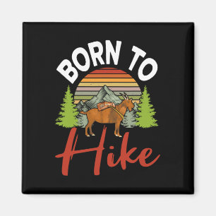 Vintage Born To Hike Lustiger Ziegenbergsteigen Magnet