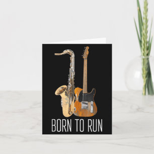 Vintage Born to Run Saxophon Musik Verstärker Gita Karte
