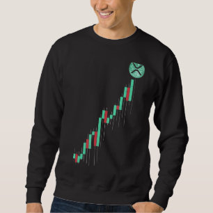 Vintage Börsenkursspalte XRP-Münze zum Mond Cr Sweatshirt