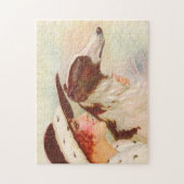 Vintage Borzoi Lady und Borzoi Puzzle (Vertikal)