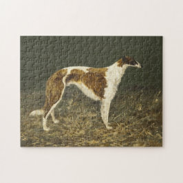 Vintage Borzoi-Malerei Puzzle