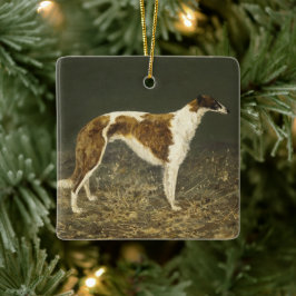 Vintage Borzoi Malerei Weihnachtsschmuck