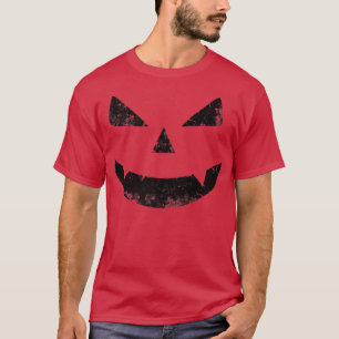Vintage böse Kürbislaterne lustig Halloween Kürbis T-Shirt