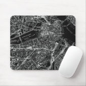 Vintage Boston Black und White Map Mousepad (Mit Mouse)