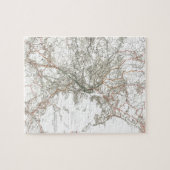 Vintage Boston-Durchfahrt-Linie Map (1914) Puzzle (Horizontal)