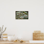 Vintage Boston Frosch Pond Print Poster (Küche)