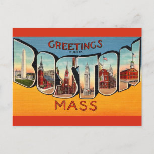 Vintage Boston Grußkarte Postkarte