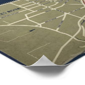 Vintage Boston-Karte, Willkommen in Boston Poster (Ecke)