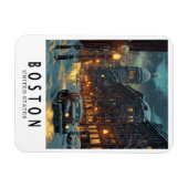 Vintage Boston Magnet (Horizontal)
