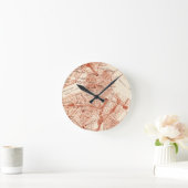 Vintage Boston Map Runde Wanduhr (Zuhause)