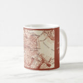 Vintage Boston Map Tasse (VorderseiteRechts)