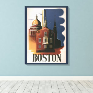 Vintage Boston, Massachusetts Paul Revere's Ride Leinwanddruck