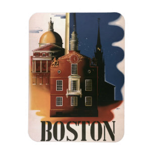 Vintage Boston, Massachusetts Paul Revere's Ride Magnet