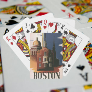 Vintage Boston, Massachusetts Paul Revere's Ride Spielkarten
