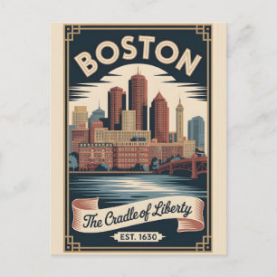 Vintage Boston Massachusetts Wiege der Freiheit Postkarte
