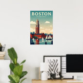 Vintage Boston Poster (Heimbüro)