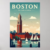 Vintage Boston Poster (Vorne)