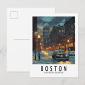 Vintage Boston Postkarte (Vorne/Hinten)