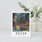 Vintage Boston Postkarte (Stehend Vorderseite)