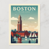 Vintage Boston Postkarte (Vorderseite)