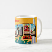 Vintage Boston Postkarten-Tasse Kaffeetasse (VorderseiteRechts)