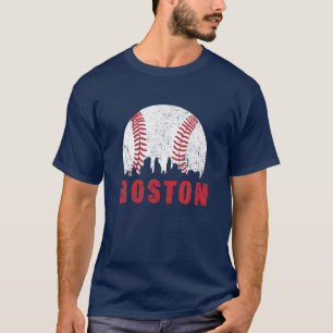 Vintage-Boston-Skyline-Baseball-Retroschwung für R T-Shirt