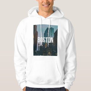 Vintage-Boston-Stadtansicht-Druck - Historische Ar Hoodie