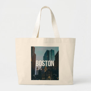 Vintage-Boston-Stadtansicht-Druck - Historische Ar Jumbo Stoffbeutel