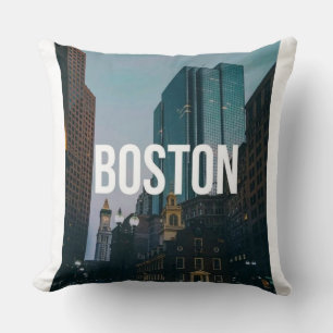 Vintage-Boston-Stadtansicht-Druck - Historische Ar Kissen