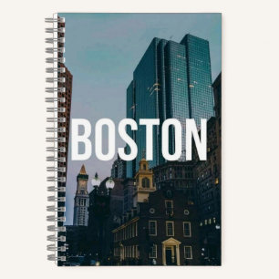 Vintage-Boston-Stadtansicht-Druck - Historische Ar Notizblock