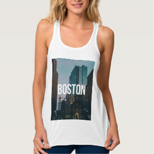 Vintage-Boston-Stadtansicht-Druck - Historische Ar Tank Top