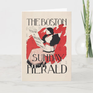 Vintage Boston Sunday Herald Frauen-Ausgabe Karte