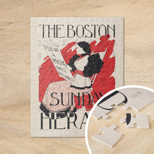 Vintage Boston Sunday Herald Frauen-Ausgabe Puzzle