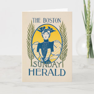 Vintage Boston Sunday Herald Karte