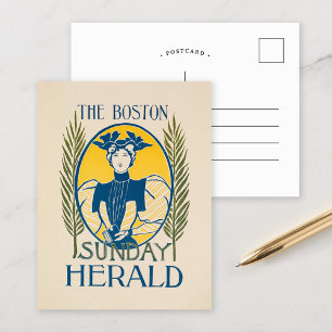 Vintage Boston Sunday Herald Postkarte