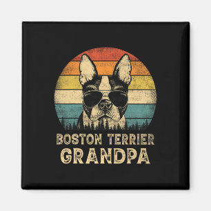 Vintage Boston Terrier Opa Hunde Liebhaber Vater&# Magnet