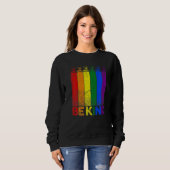 Vintage Boston Terrier Regenbogenflagge Sweatshirt (Vorne ganz)