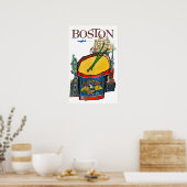 Vintage Boston Travel Poster (Küche)