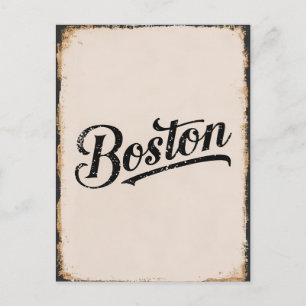 Vintage Boston-Typografie Postkarte