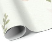 Vintage Botanical Apricot Floral Easter  Geschenkpapier (Rolleneckpunkt)