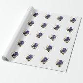 Vintage Botanical Aufkleber Geschenkpapier (Ungerollt)