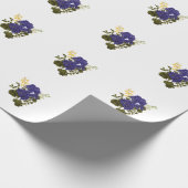 Vintage Botanical Aufkleber Geschenkpapier (Ecke)